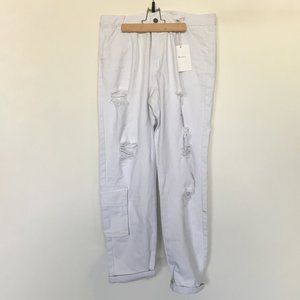 KanCan Distressed High-Rise White Jeans Size 11/29